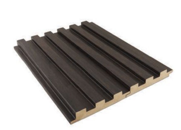 MDF Legno Series 18 mm Louvers/Panels | 9 Ft x 4.7 inch | 163 C Bog Oak| Image 1